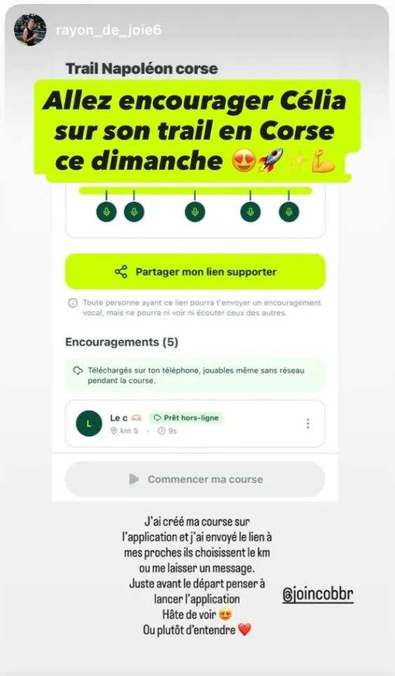 Rayon de joie — retour Cobbr sur Instagram