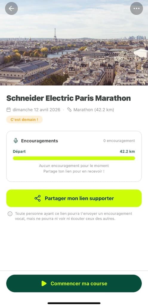 Créer une course
